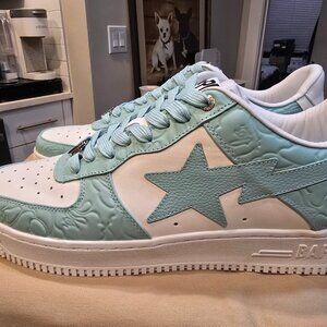 A Bathing Ape Bapesta Low #4 M1 SAX Mens Size 13 US Sneakers Shoes 1K30191304